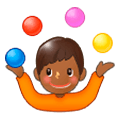 🤹🏾 Emoji Malabarista: Pele Morena Escura na Samsung Experience 8.0.