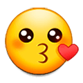 😗 Emoji Cara Besando en Samsung Experience 8.0.