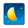Emoji 🌗 Ultimo Quarto Di Luna su Samsung Experience 8.0.