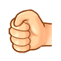 🤛🏻 Emoji Punho Esquerdo: Pele Clara na Samsung Experience 8.0.