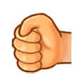 🤛🏼 Emoji Faust nach links: mittelhelle Hautfarbe Samsung Experience 8.0.