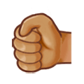🤛🏽 Emoji Punho Esquerdo: Pele Morena na Samsung Experience 8.0.
