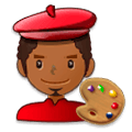 Emoji 👨🏾‍🎨 Artista Uomo: Carnagione Abbastanza Scura su Samsung Experience 8.0.