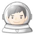 👨🏻‍🚀 Emoji Astronauta Hombre: Tono De Piel Claro en Samsung Experience 8.0.