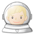 👨🏼‍🚀 Emoji Astronauta Hombre: Tono De Piel Claro Medio en Samsung Experience 8.0.