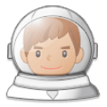Émoji 👨🏽‍🚀 Astronaute Homme : Peau Légèrement Mate sur Samsung Experience 8.0.