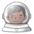 Émoji 👨🏿‍🚀 Astronaute Homme : Peau Foncée sur Samsung Experience 8.0.