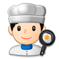 👨🏻‍🍳 Emoji Cozinheiro: Pele Clara na Samsung Experience 8.0.