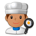 👨🏽‍🍳 Emoji Cocinero: Tono De Piel Medio en Samsung Experience 8.0.