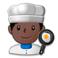 👨🏿‍🍳 Emoji Cozinheiro: Pele Escura na Samsung Experience 8.0.
