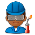 👨🏾‍🏭 Emoji Fabrikarbeiter: mitteldunkle Hautfarbe Samsung Experience 8.0.
