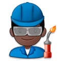 Emoji 👨🏿‍🏭 Operaio: Carnagione Scura su Samsung Experience 8.0.