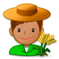 Emoji 👨🏽‍🌾 Contadino: Carnagione Olivastra su Samsung Experience 8.0.