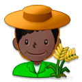 👨🏿‍🌾 Emoji Agricultor: Tono De Piel Oscuro en Samsung Experience 8.0.