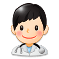 👨🏻‍⚕️ Emoji Arzt: helle Hautfarbe Samsung Experience 8.0.