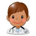 👨🏽‍⚕️ Emoji Homem Profissional Da Saúde: Pele Morena na Samsung Experience 8.0.