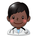 👨🏿‍⚕️ Emoji Profesional Sanitario Hombre: Tono De Piel Oscuro en Samsung Experience 8.0.