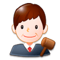 Emoji 👨‍⚖️ Giudice Uomo su Samsung Experience 8.0.