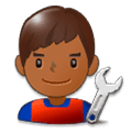 👨🏾‍🔧 Emoji Mechaniker: mitteldunkle Hautfarbe Samsung Experience 8.0.