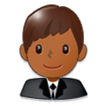 👨🏾‍💼 Emoji Oficinista Hombre: Tono De Piel Oscuro Medio en Samsung Experience 8.0.