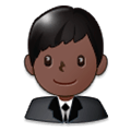 👨🏿‍💼 Emoji Oficinista Hombre: Tono De Piel Oscuro en Samsung Experience 8.0.