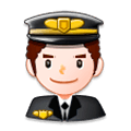 Émoji 👨‍✈️ Pilote Homme sur Samsung Experience 8.0.