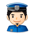 👮🏻‍♂️ Emoji Agente De Policía Hombre: Tono De Piel Claro en Samsung Experience 8.0.
