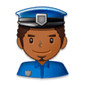 👮🏾‍♂️ Emoji Agente De Policía Hombre: Tono De Piel Oscuro Medio en Samsung Experience 8.0.