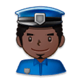 👮🏿‍♂️ Emoji Agente De Policía Hombre: Tono De Piel Oscuro en Samsung Experience 8.0.