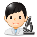 👨🏻‍🔬 Emoji Wissenschaftler: helle Hautfarbe Samsung Experience 8.0.