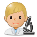 Emoji 👨🏼‍🔬 Scienziato: Carnagione Abbastanza Chiara su Samsung Experience 8.0.
