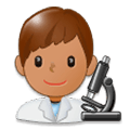 👨🏽‍🔬 Emoji Cientista Homem: Pele Morena na Samsung Experience 8.0.