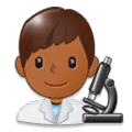 👨🏾‍🔬 Emoji Cientista Homem: Pele Morena Escura na Samsung Experience 8.0.