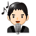 👨🏻‍🎤 Emoji Cantante Hombre: Tono De Piel Claro en Samsung Experience 8.0.