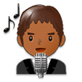 👨🏾‍🎤 Emoji Cantante Hombre: Tono De Piel Oscuro Medio en Samsung Experience 8.0.