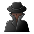 🕵🏿‍♂️ Emoji Detective Hombre: Tono De Piel Oscuro en Samsung Experience 8.0.