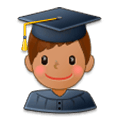 👨🏽‍🎓 Emoji Estudante: Pele Morena na Samsung Experience 8.0.