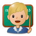 👨🏼‍🏫 Emoji Profesor: Tono De Piel Claro Medio en Samsung Experience 8.0.