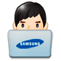 Émoji 👨🏻‍💻 Informaticien : Peau Claire sur Samsung Experience 8.0.