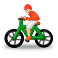 🚴🏼‍♂️ Emoji Hombre En Bicicleta: Tono De Piel Claro Medio en Samsung Experience 8.0.