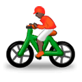 🚴🏿‍♂️ Emoji Hombre En Bicicleta: Tono De Piel Oscuro en Samsung Experience 8.0.