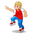 🕺🏼 Emoji Hombre Bailando: Tono De Piel Claro Medio en Samsung Experience 8.0.