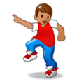 🕺🏽 Emoji tanzender Mann: mittlere Hautfarbe Samsung Experience 8.0.