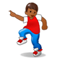 🕺🏾 Emoji Homem Dançando: Pele Morena Escura na Samsung Experience 8.0.