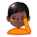 Emoji 🤦🏿‍♂️ Uomo Esasperato: Carnagione Scura su Samsung Experience 8.0.
