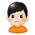 🙍🏻‍♂️ Emoji missmutiger Mann: helle Hautfarbe Samsung Experience 8.0.