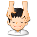 💆🏻‍♂️ Emoji Hombre Recibiendo Masaje: Tono De Piel Claro en Samsung Experience 8.0.