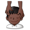 💆🏿‍♂️ Emoji Hombre Recibiendo Masaje: Tono De Piel Oscuro en Samsung Experience 8.0.