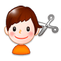 Emoji 💇‍♂️ Taglio Di Capelli Per Uomo su Samsung Experience 8.0.