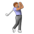 🏌🏽‍♂️ Emoji Hombre Jugando Al Golf: Tono De Piel Medio en Samsung Experience 8.0.